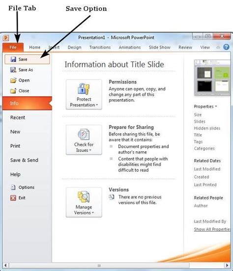 save Microsoft PowerPoint open